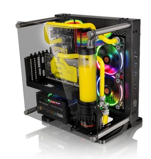 Thermaltake New Core P1 Tempered Glass Edition Mini ITX Wall Mount Chassis with Tt LCS Certification Compact yet Compelling